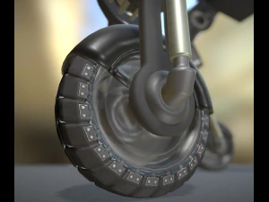 futuristic tire metal version 3D Model