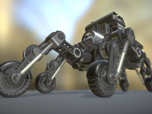 futuristic tire metal version 3D Model