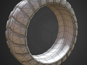 futuristic tire low-poly version 3D Model