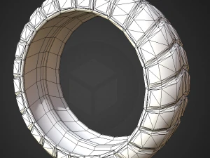 futuristic tire low-poly version 3D Model
