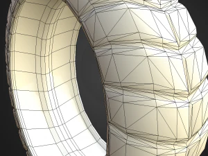futuristic tire low-poly version 3D Model