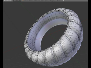 futuristic tire low-poly version 3D Model