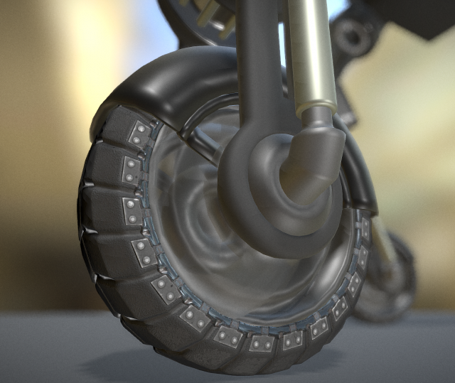 futuristic tire low-poly version 3D Model .c4d .max .obj .3ds .fbx .stl .blend 