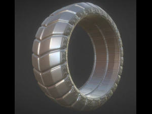 futuristische band-high-poly-versie 3D Model