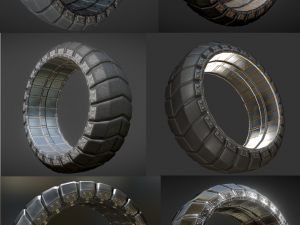 futuristic tire collection 3D Model
