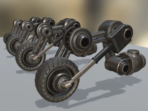 hydraulic suspension and tire basic version 3D Model