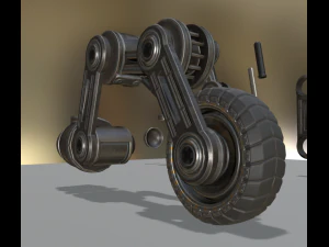 hydraulic suspension and tire basic version 3D Model