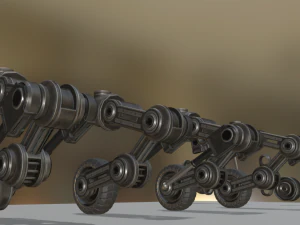 hydraulic suspension and tire basic version 3D Model