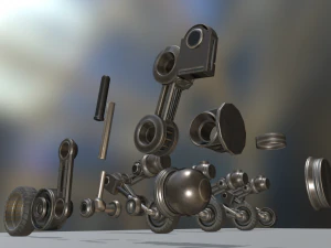 hydraulic suspension and tire basic version 3D Model