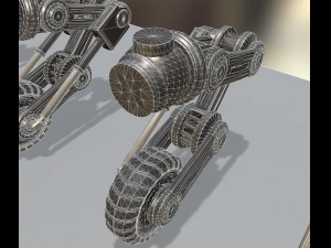 hydraulic suspension and tire basic version 3D Model