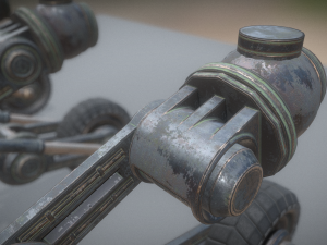 hydraulic suspension with tires old version 3D Model