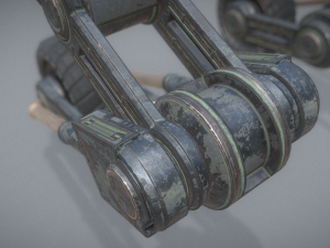 hydraulic suspension with tires old version 3D Model