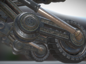 hydraulic suspension with tires old version 3D Model