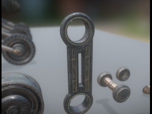 hydraulic suspension with tires old version 3D Model