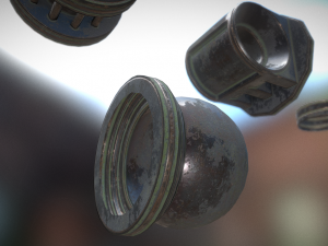 hydraulic suspension with tires old version 3D Model