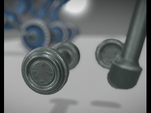 hydraulic suspension with tires blue version 3Dモデル
