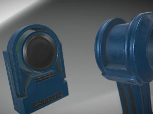 hydraulic suspension with tires blue version 3D Model