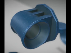 hydraulic suspension with tires blue version 3D Model