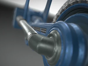 hydraulic suspension with tires blue version 3D Model