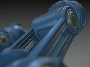 hydraulic suspension with tires blue version 3D Model