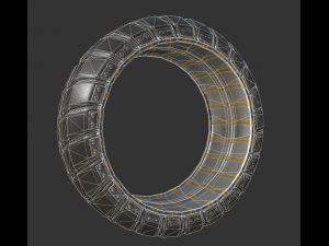 hydraulic suspension with tires rusty version rigg 3D Model