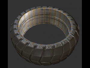 hydraulic suspension with tires rusty version rigg 3D Model
