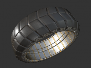 hydraulic suspension with tires rusty version rigg 3D Model