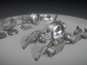 futuristic terrain walker basic version 1 Model 3D