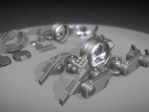 futuristico camminatore del terreno versione base 1 Modello 3D