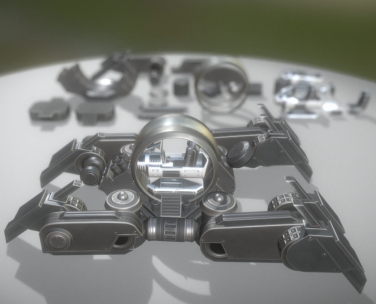 futuristic terrain walker basic version 2 3D Model .c4d .max .obj .3ds .fbx .stl .blend 