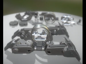 futuristico terreno walker versione base 2 Modello 3D