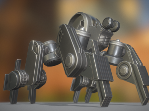 futuristic terrain walker basic version 2 3D Model
