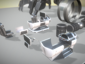 futuristic terrain walker basic version 2 3D Model