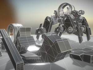 futuristic terrain walker basic version 2 3D Model