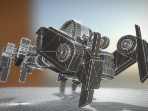 futuristic terrain walker basic version 2 3D Model