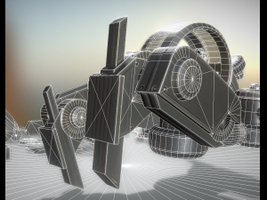 futuristic terrain walker basic version 2 3D Model
