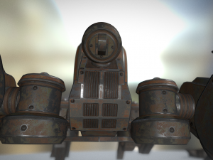 futuristic terrain walker rusty Modèle 3D