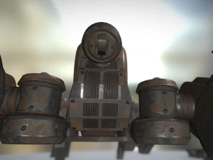 futuristic terrain walker rusty 3D Model