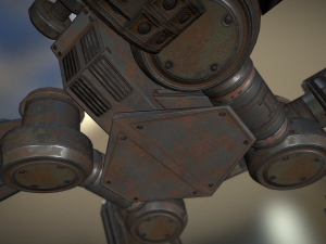 futuristic terrain walker rusty Modèle 3D