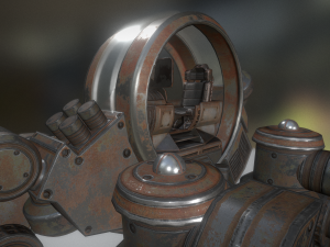 futuristic terrain walker rusty Modèle 3D