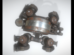 futuristic terrain walker rusty Modèle 3D