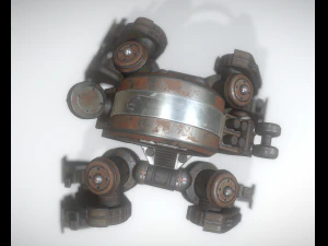 futuristic terrain walker rusty 3D Model