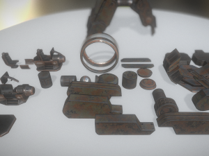 futuristic terrain walker rusty Modèle 3D