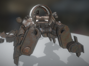 futuristic terrain walker rusty Modèle 3D