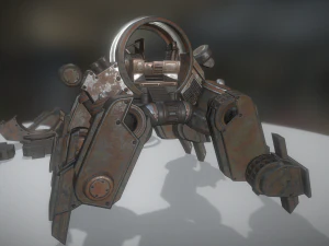 futuristic terrain walker rusty 3D Model