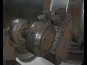 futuristic terrain walker rusty 3D Model