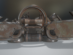 futuristic terrain walker rusty Modèle 3D
