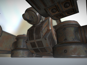 futuristic terrain walker rusty Modèle 3D