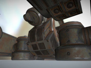 futuristic terrain walker rusty 3D Model