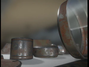 futuristic terrain walker rusty 3D Model